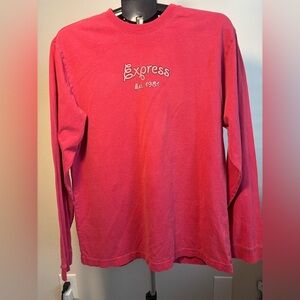 Express Red Long Sleeve Shirt